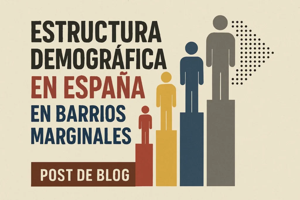 estructura demográfica en España en barrios marginales