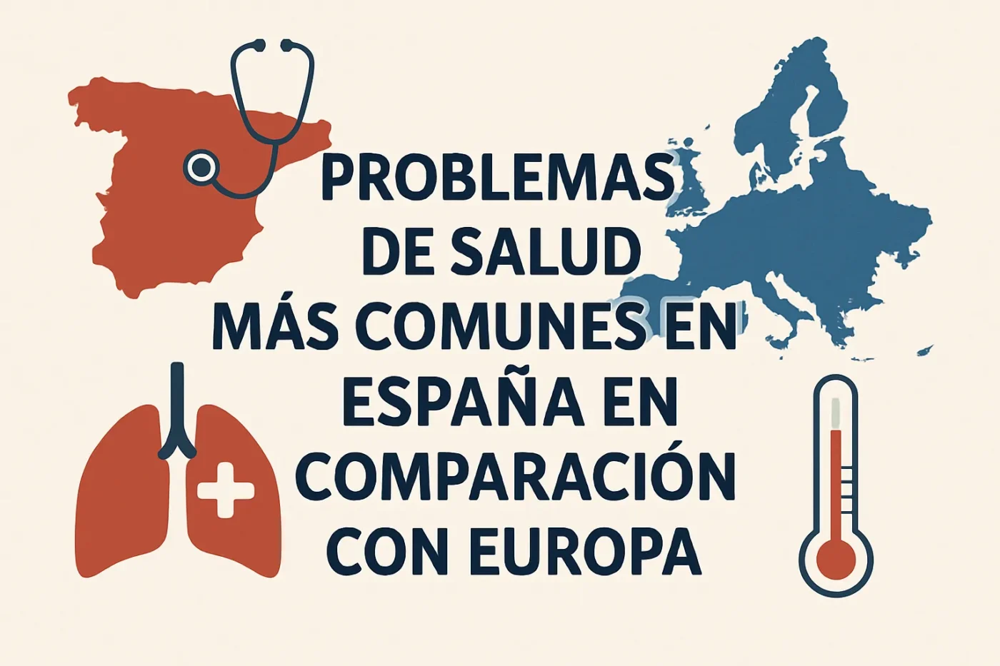 problemas de salud más comunes en España en comparación con Europa