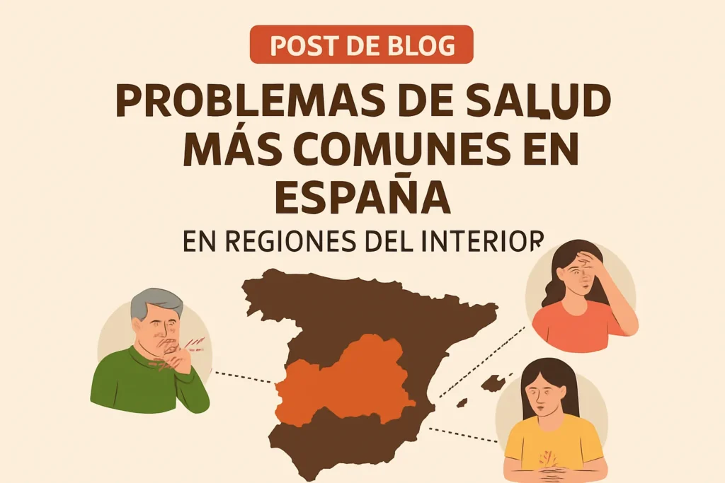 problemas de salud más comunes en España en regiones del interior