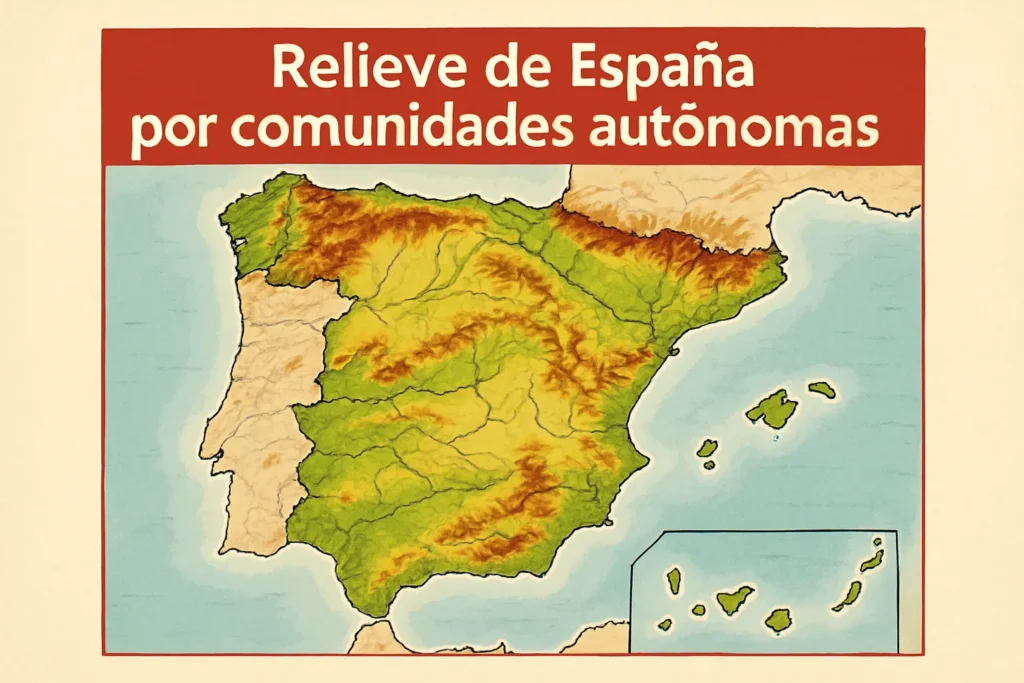 relieve de España por comunidades autónomas