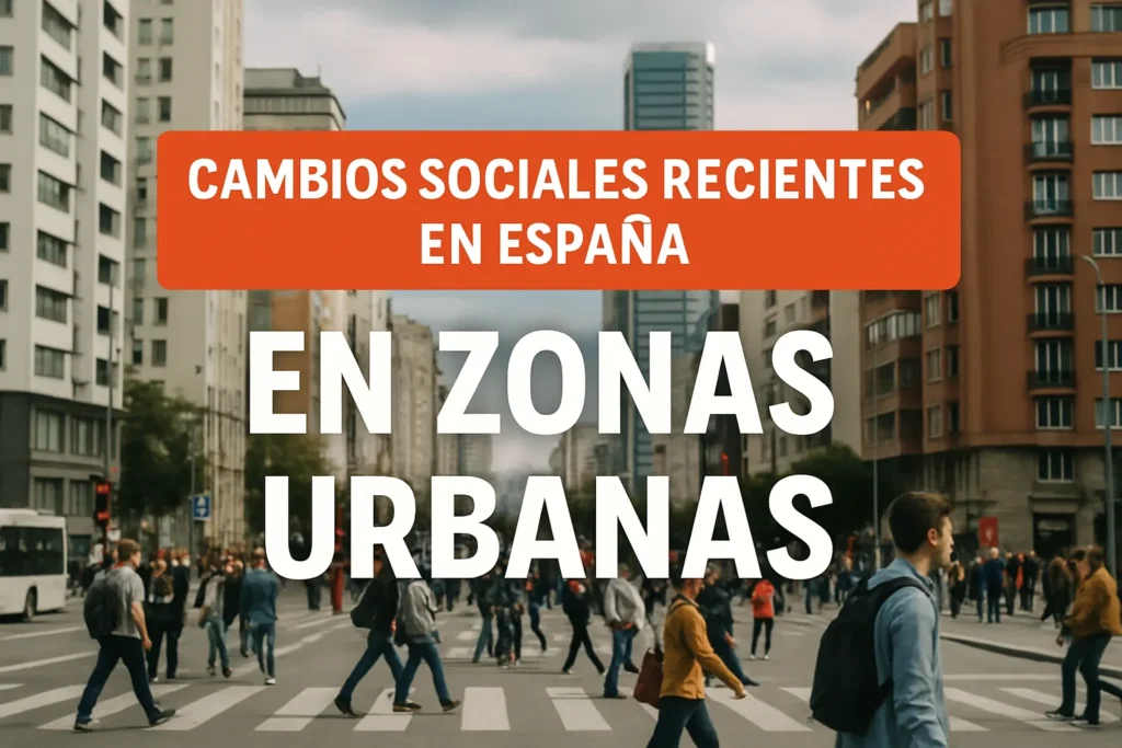 cambios sociales recientes en España en zonas urbanas