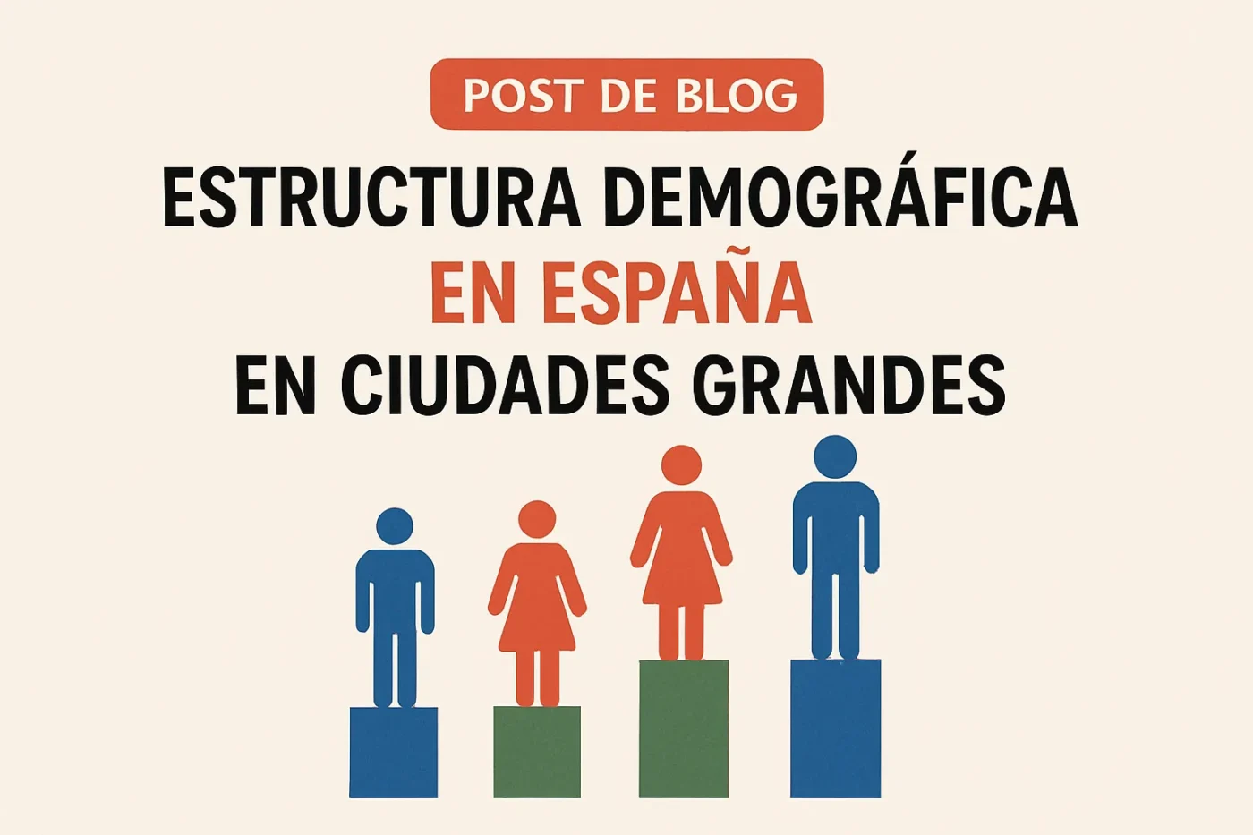 estructura demográfica en España en ciudades grandes