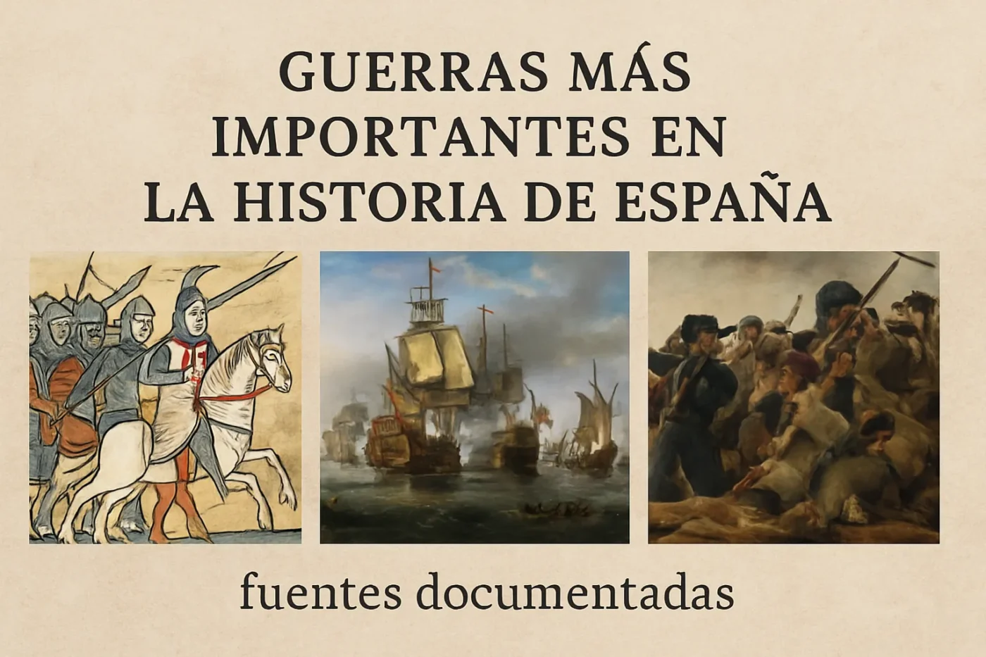 guerras más importantes en la historia de España con fuentes documentadas