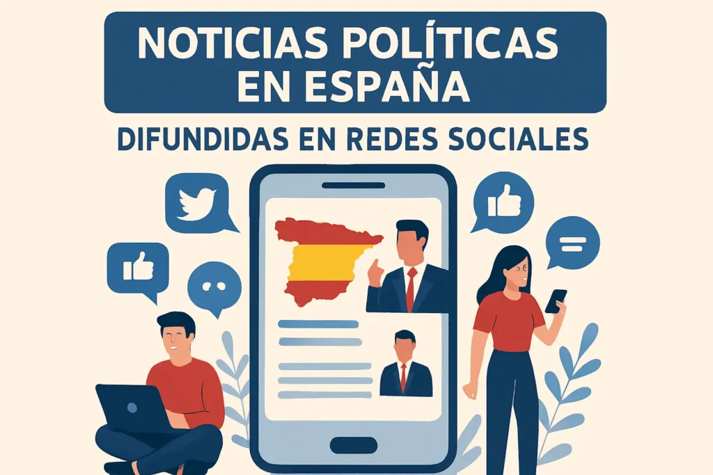 noticias políticas en España difundidas en redes sociales