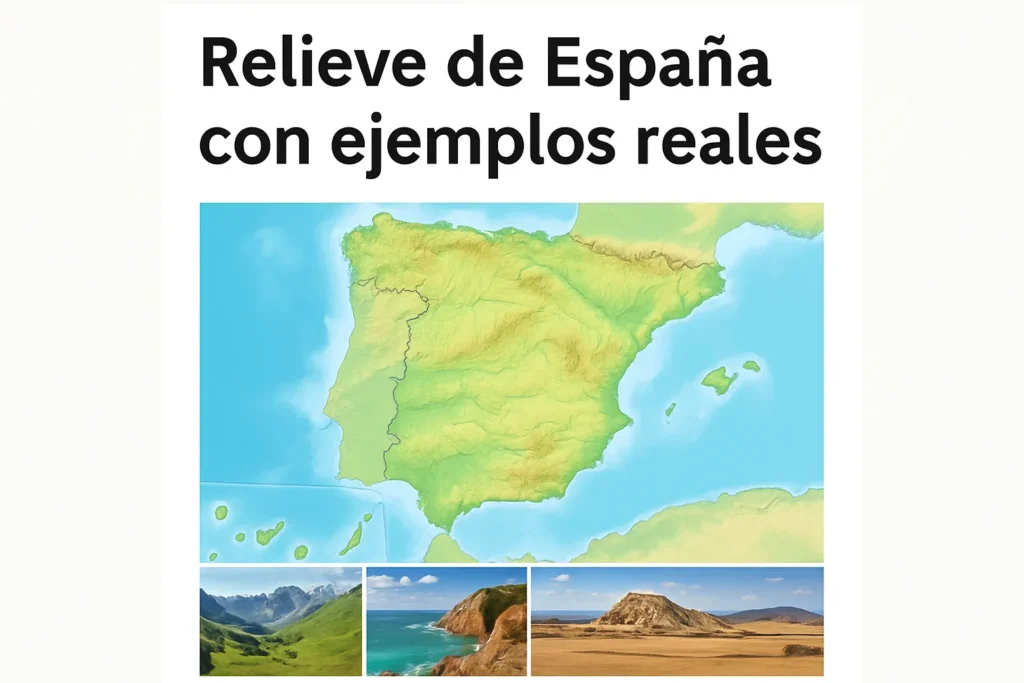 relieve de España con ejemplos reales