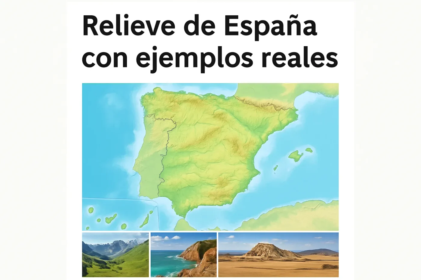 relieve-de-Espana-con-ejemplos-reales - Spain News 24h relieve de España con ejemplos reales
