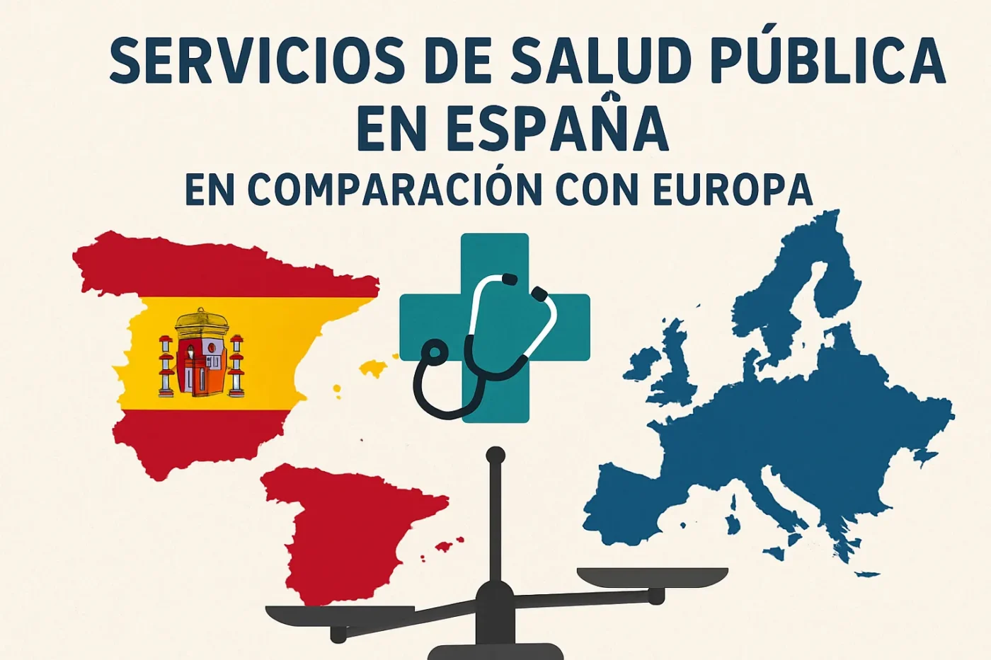 servicios de salud pública en España en comparación con Europa