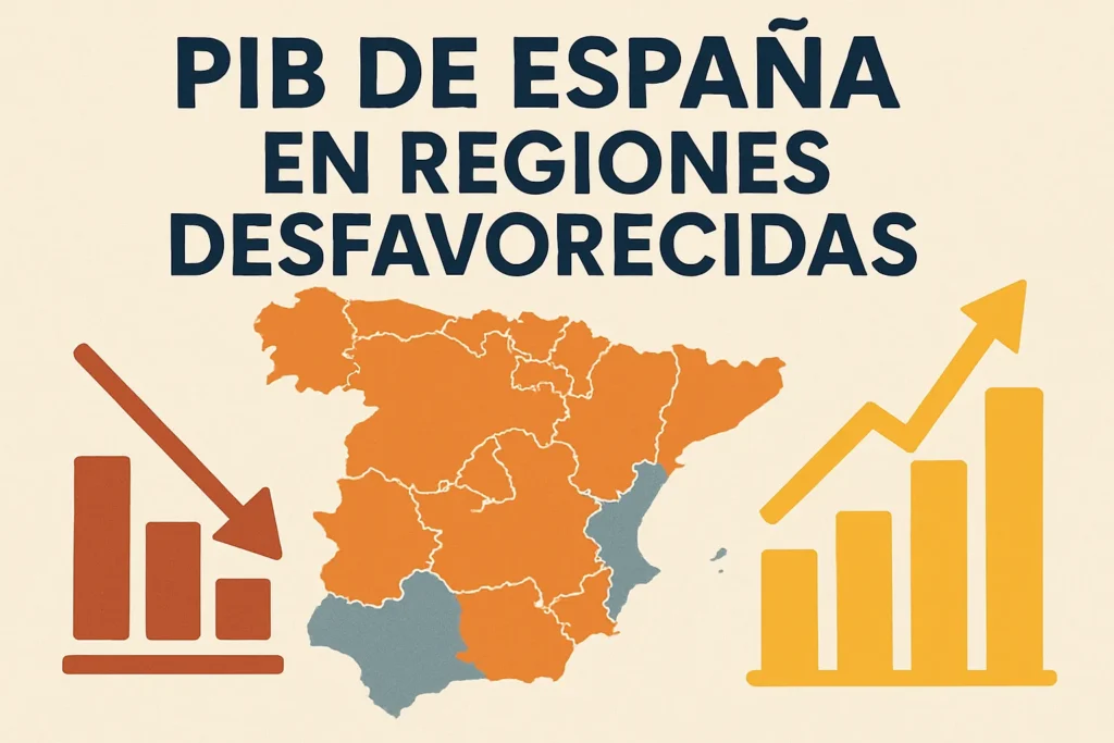 PIB de España en regiones desfavorecidas