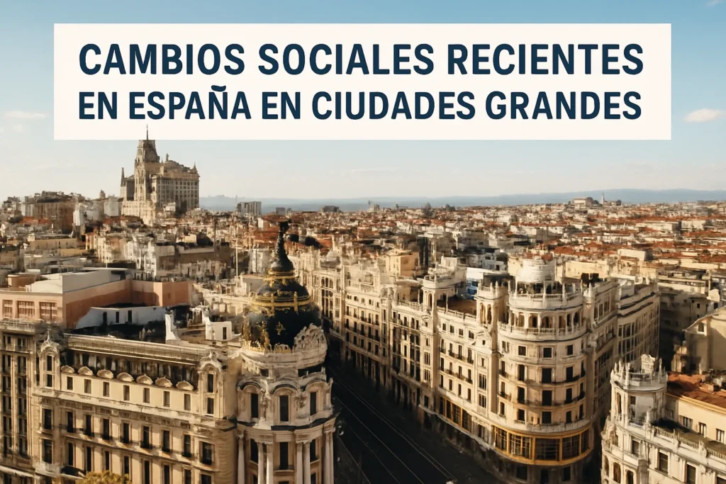 cambios sociales recientes en España en ciudades grandes