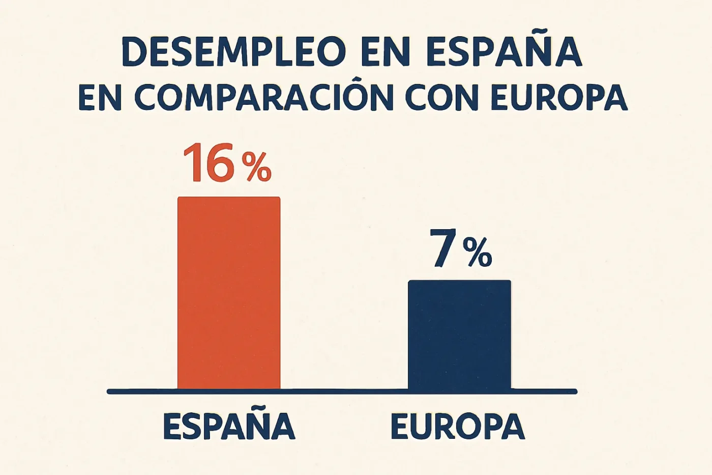 desempleo en España en comparación con Europa