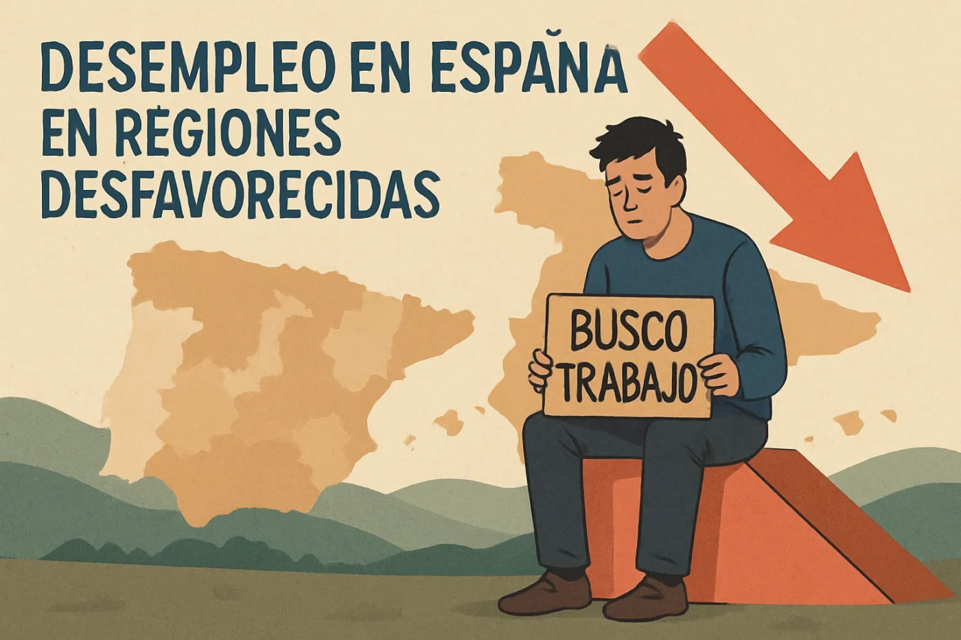 desempleo en España en regiones desfavorecidas