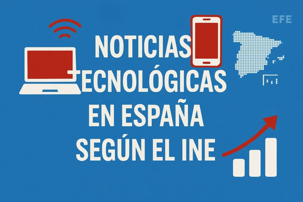 noticias tecnológicas en España según el INE