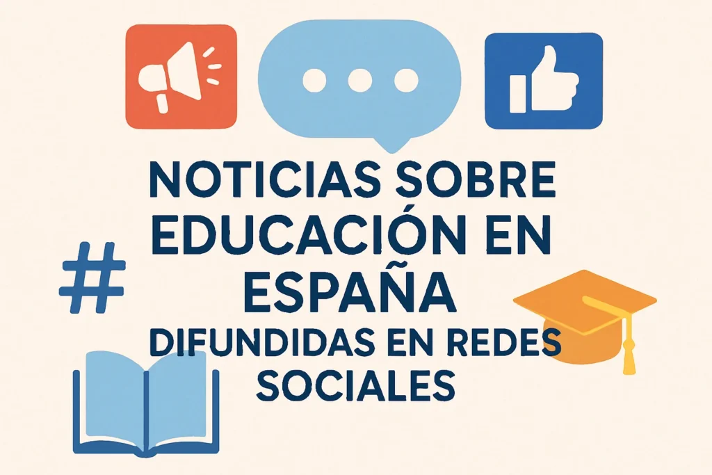 noticias sobre educación en España difundidas en redes sociales