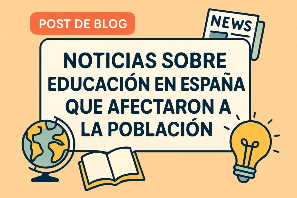 noticias sobre educación en España que afectaron a la población