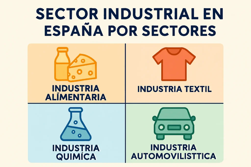 sector industrial en España por sectores