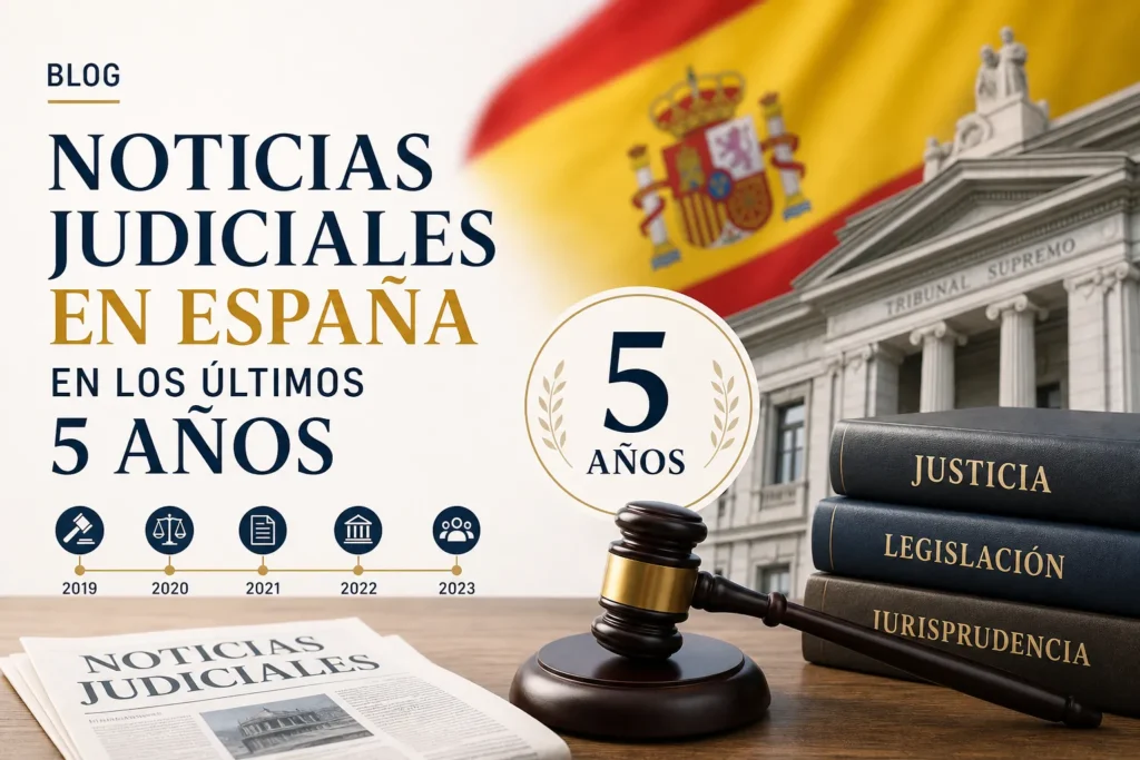 noticias judiciales en España en los últimos 5 años