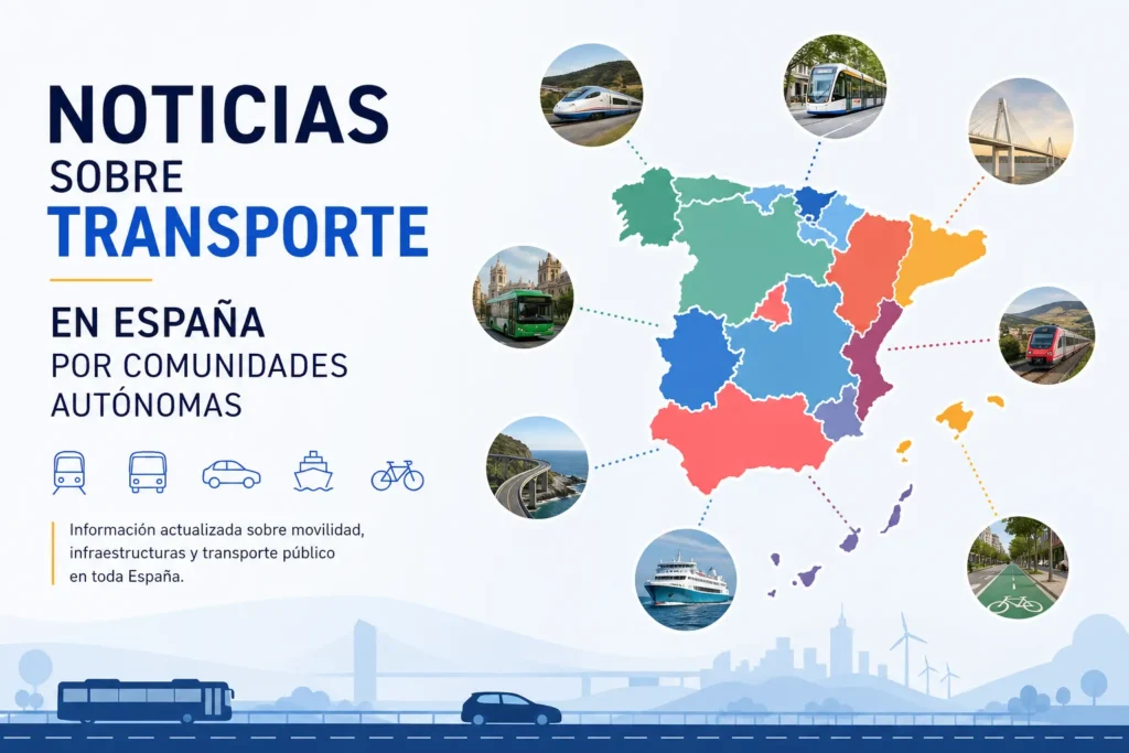 noticias sobre transporte en España por comunidades autónomas